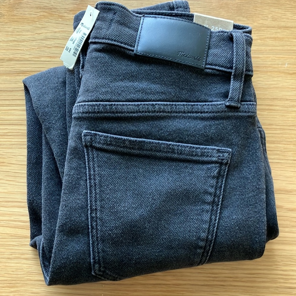 NWT! MADEWELL 10” High-Rise Black Skinny Jeans 25P (fit like 24P)